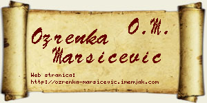 Ozrenka Maršićević vizit kartica